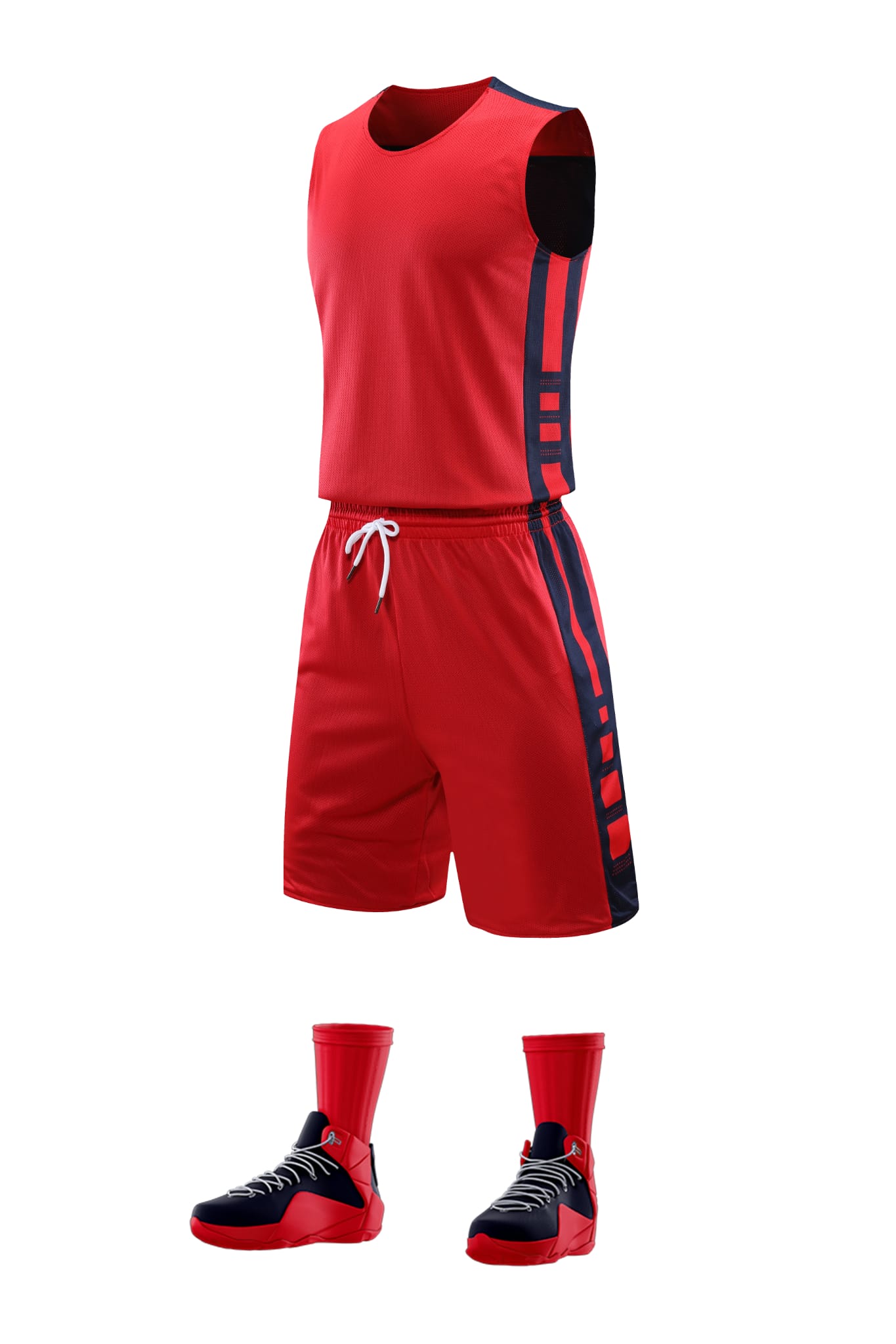Men’s Performance Basketball Kit - Red/Blue