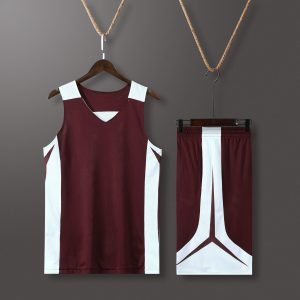 Men’s Performance Basketball Kit - Maroon/White