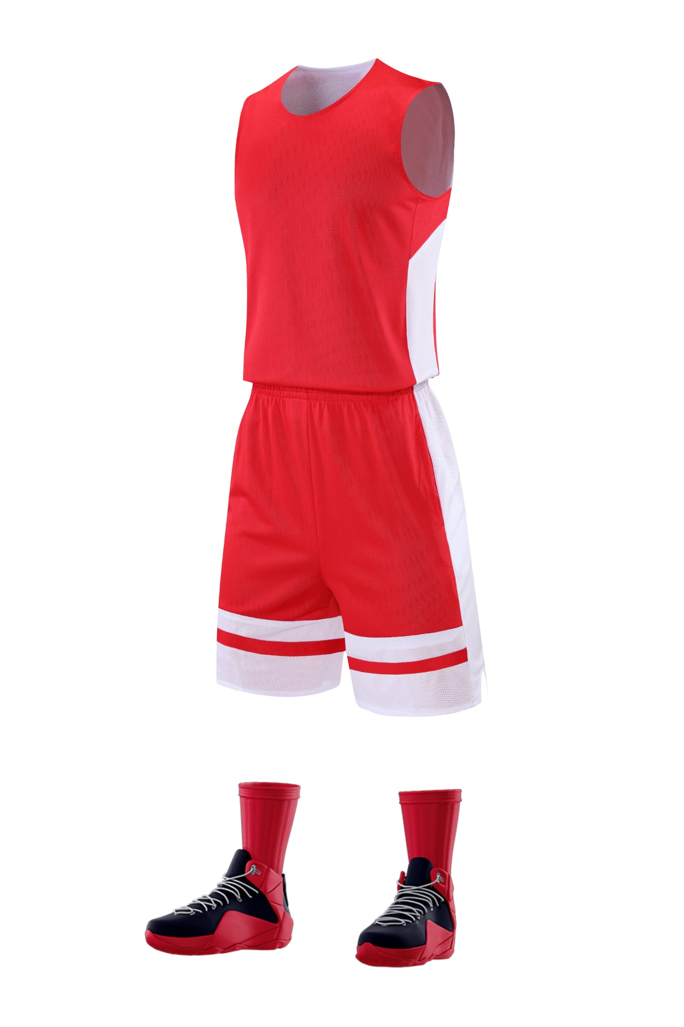 Men’s Performance Basketball Kit - Red/White