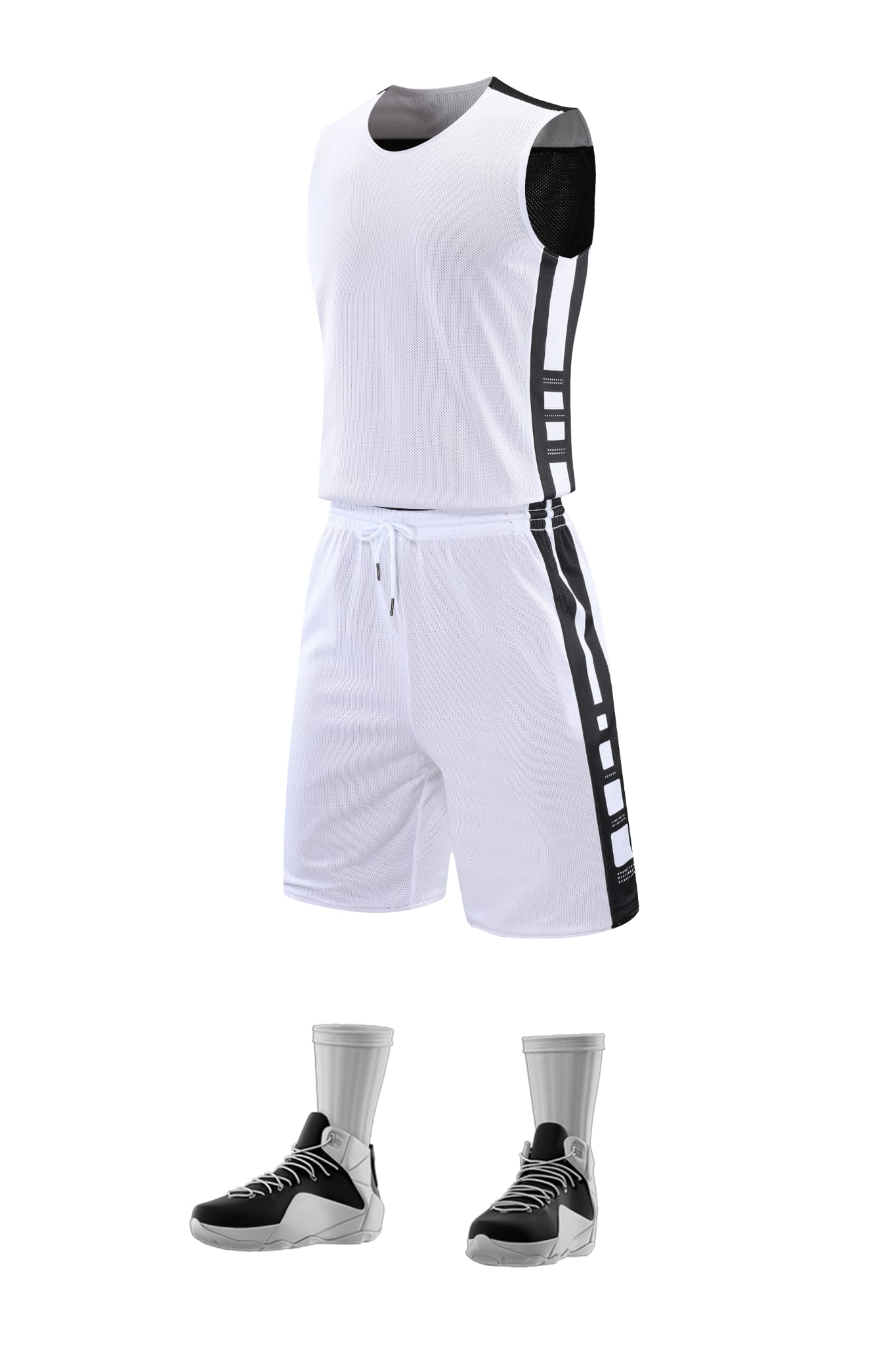 Men’s Performance Basketball Kit - White/Blue