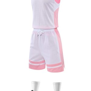 Men’s Performance Basketball Kit - White/Pink