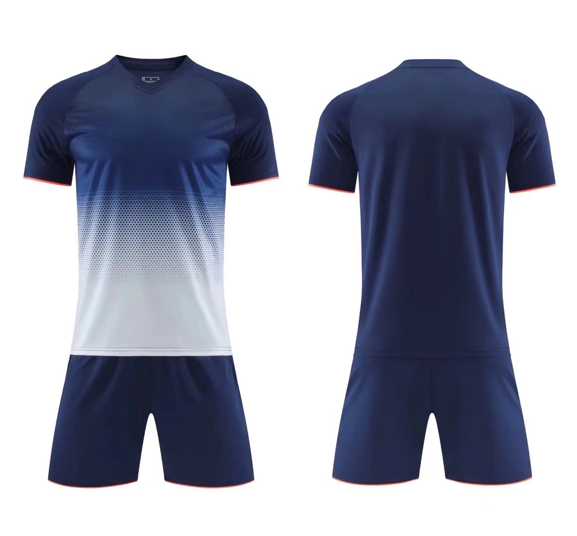 Men’s Performance Football Shirt – Blue/White Classic Fit