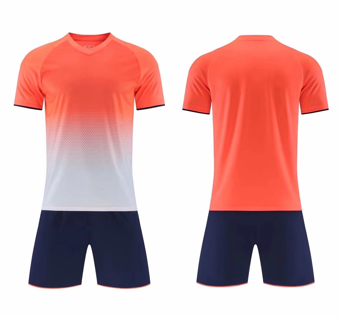 Men’s Performance Football Shirt – Orange/White/Black Classic Fit