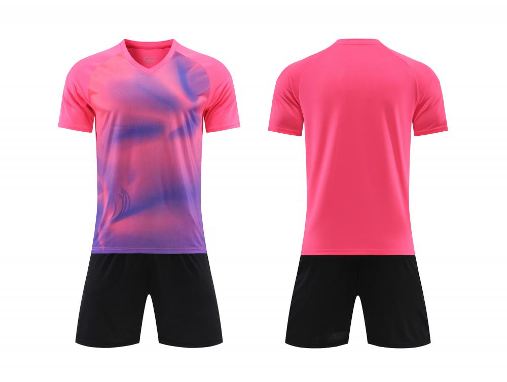 Men’s Performance Football Shirt – Pink/Black Classic Fit