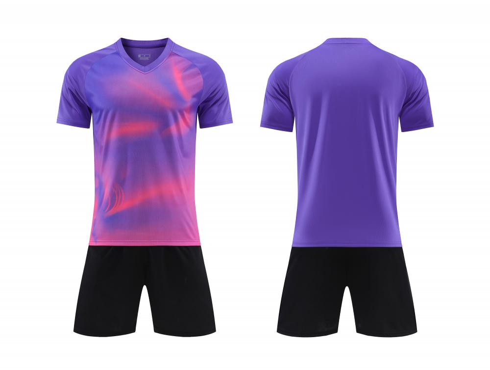 Men’s Performance Football Shirt – Purple/Black Classic Fit