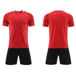 Men’s Performance Football Shirt – Red/Black Classic Fit