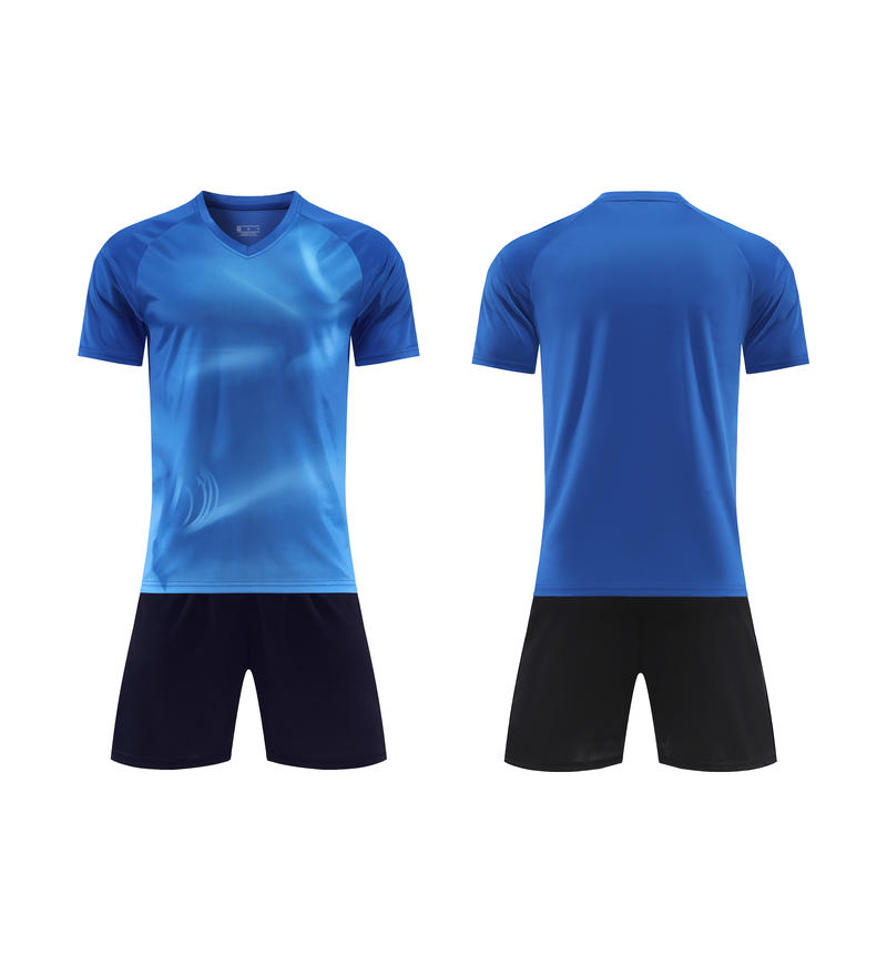 Men’s Performance Football Shirt – Blue/Black Classic Fit