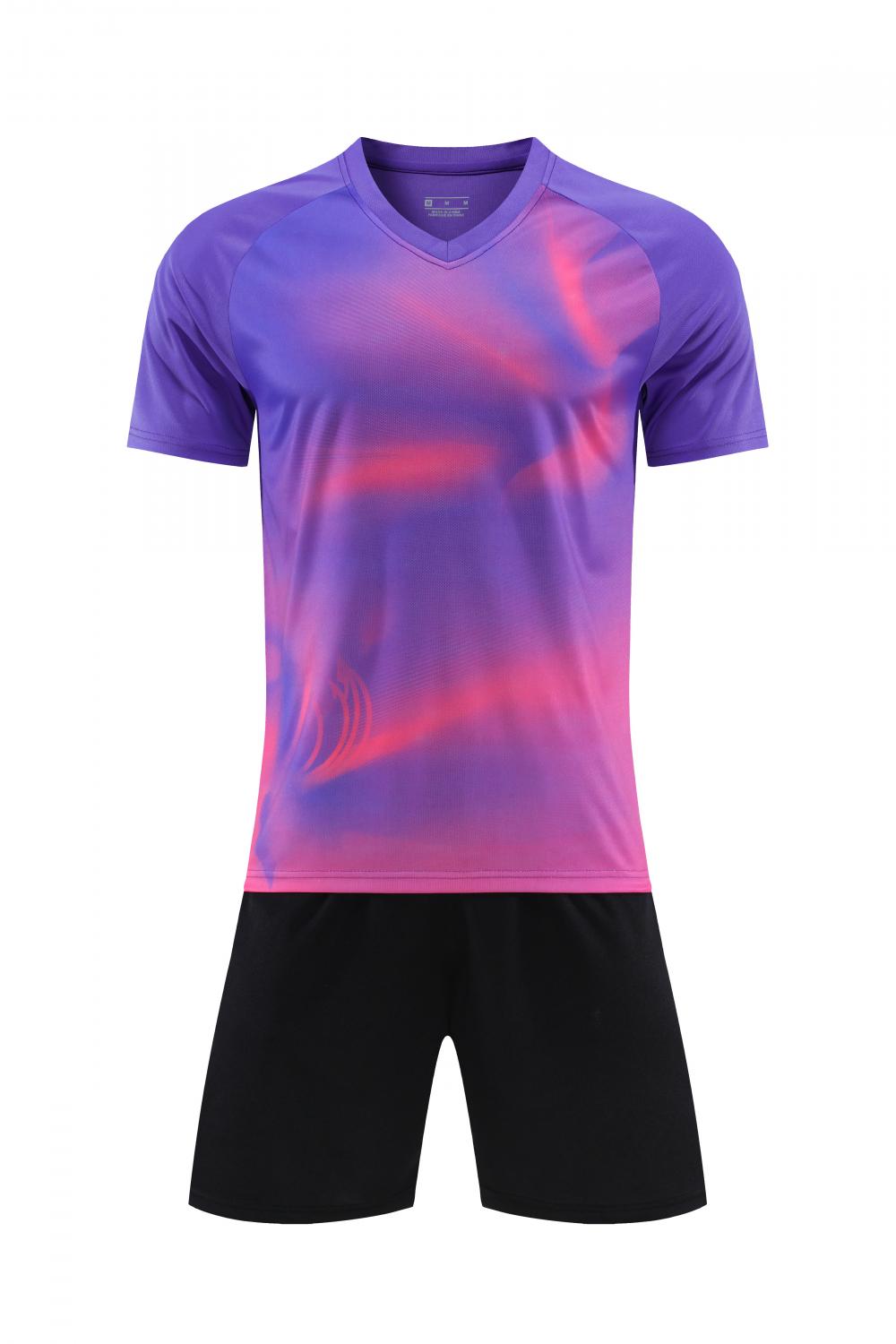 Men’s Performance Football Shirt – Purple/Black Classic Fit