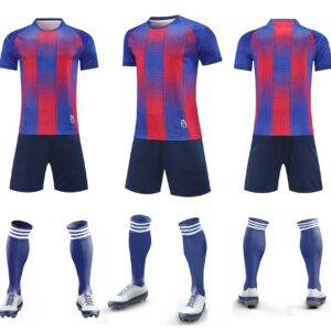 Men’s Performance Football Shirt – Red/Dark Blue Classic Fit