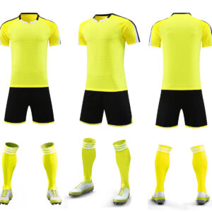 Men’s Performance Football Shirt – Yellow / Black Classic Fit