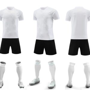 Men’s Performance Football Shirt – White/Blue Classic Fit
