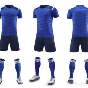 Men’s Performance Football Shirt – White/Dark Blue Classic Fit