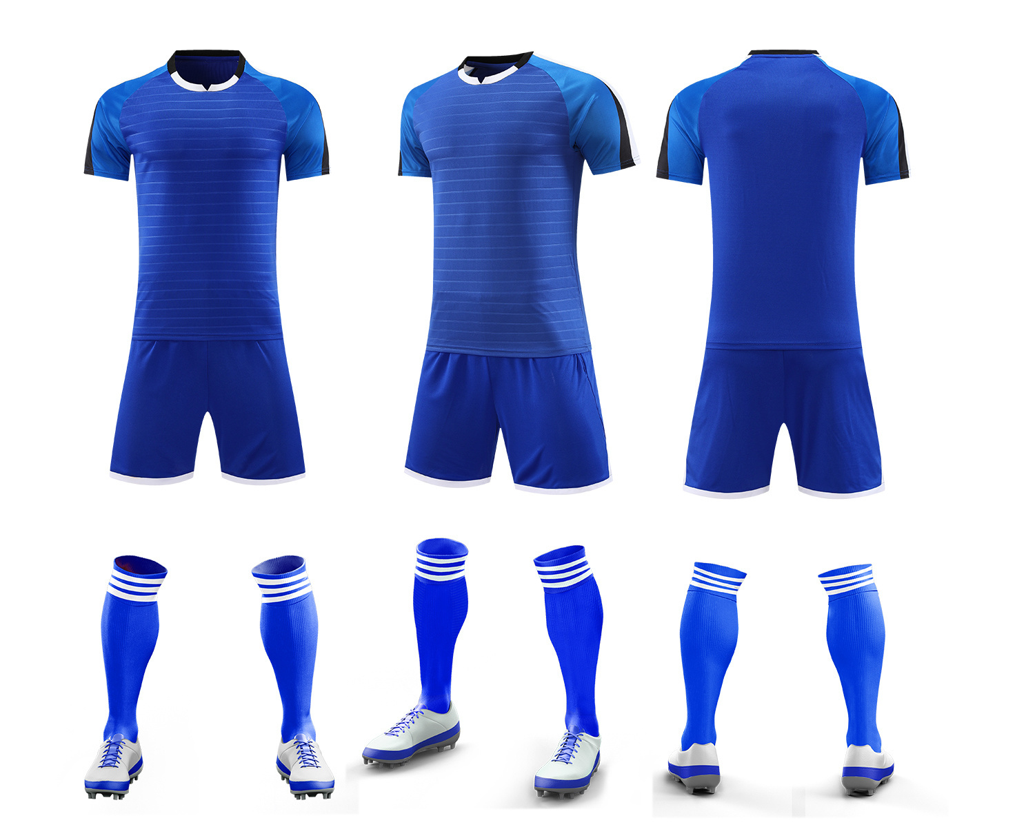 Men’s Performance Football Shirt – Navy Blue / White Classic Fit