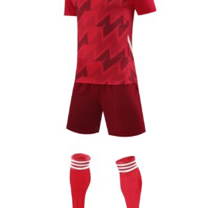 Men’s Performance Football Shirt – Red / Maroon / White Classic Fit