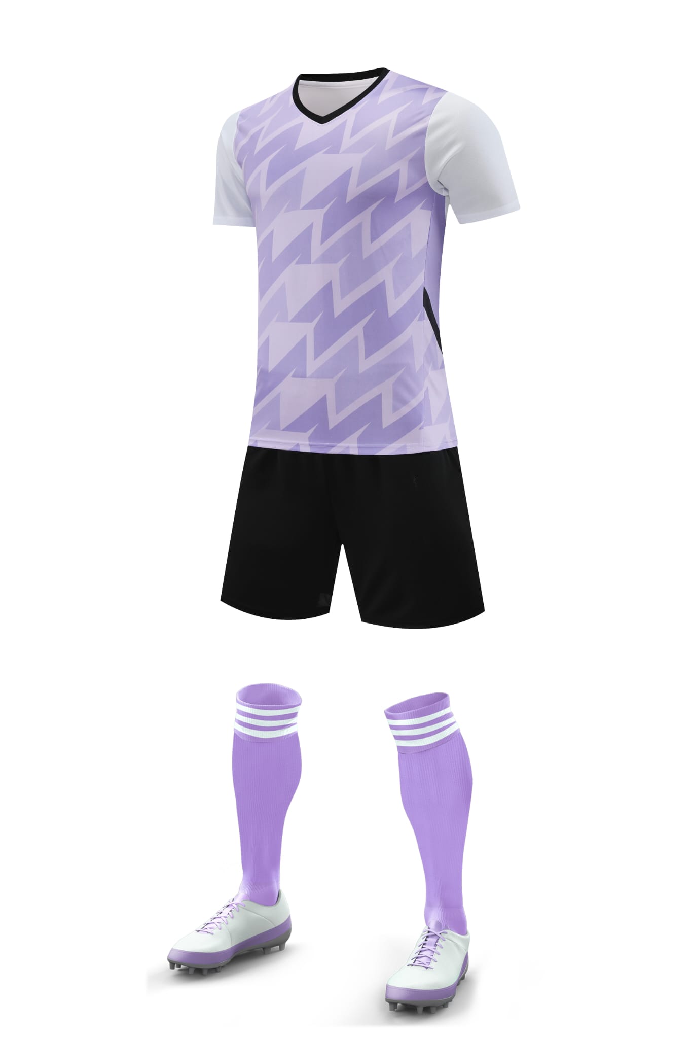 Men’s Performance Football Shirt – Purple / White / Black Classic Fit