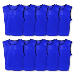 10 x Football Bibs (Blue)